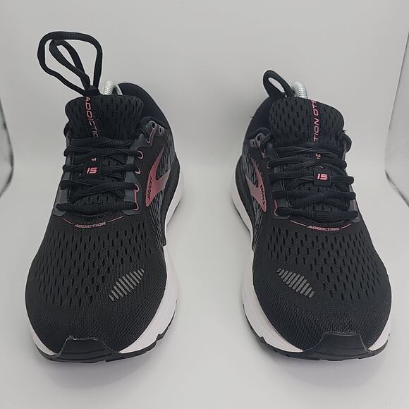 Brooks Addiction GTS 15 Womens 9.5 Medium B Black Ebony Mauvewood Running - Picture 3 of 9
